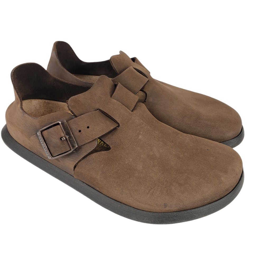 Birkenstock Womens Clog Shoes Marry Janes London Brown Leather Sz EUR 38 US 7.5